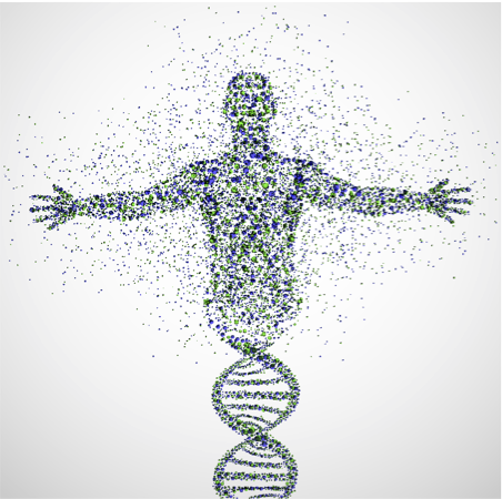 DNA particle of a person