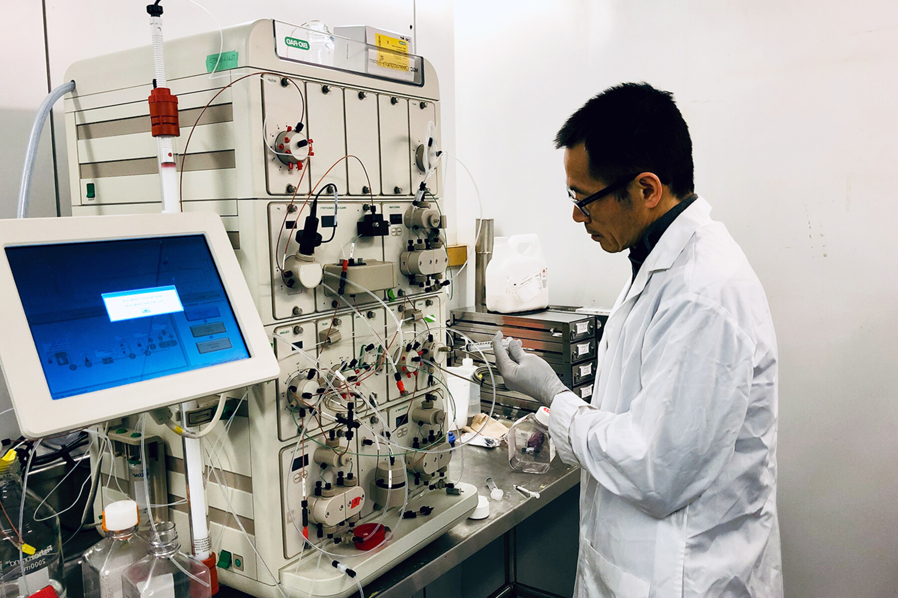 man working in cold room