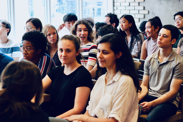 students attending a seminar