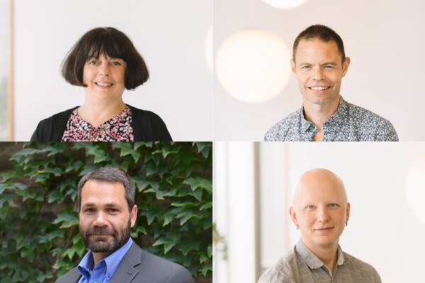 Composite of headshots of Liliana Attisano, Andrew Fraser, Peter Roy and Mikko Taipale