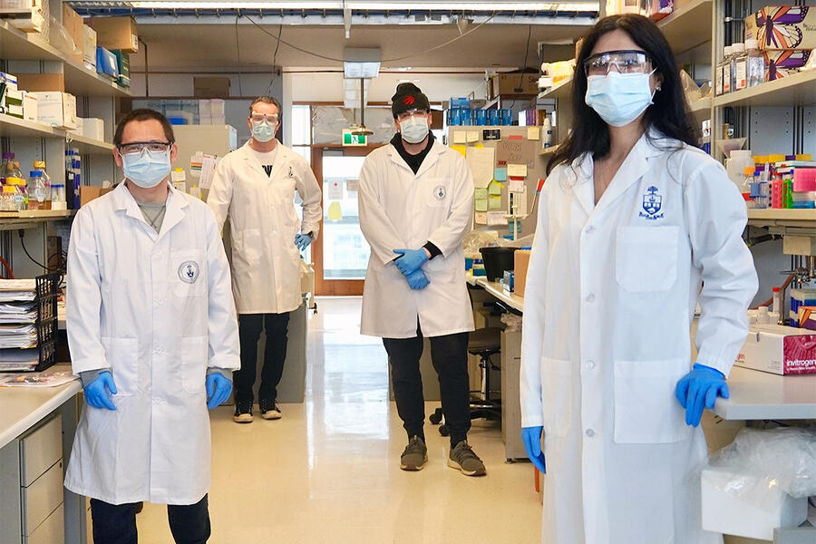 researchers in the lab