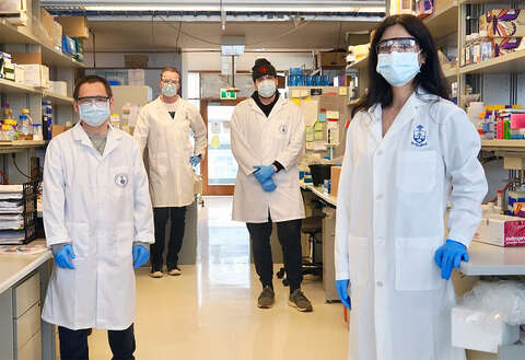 researchers in the lab