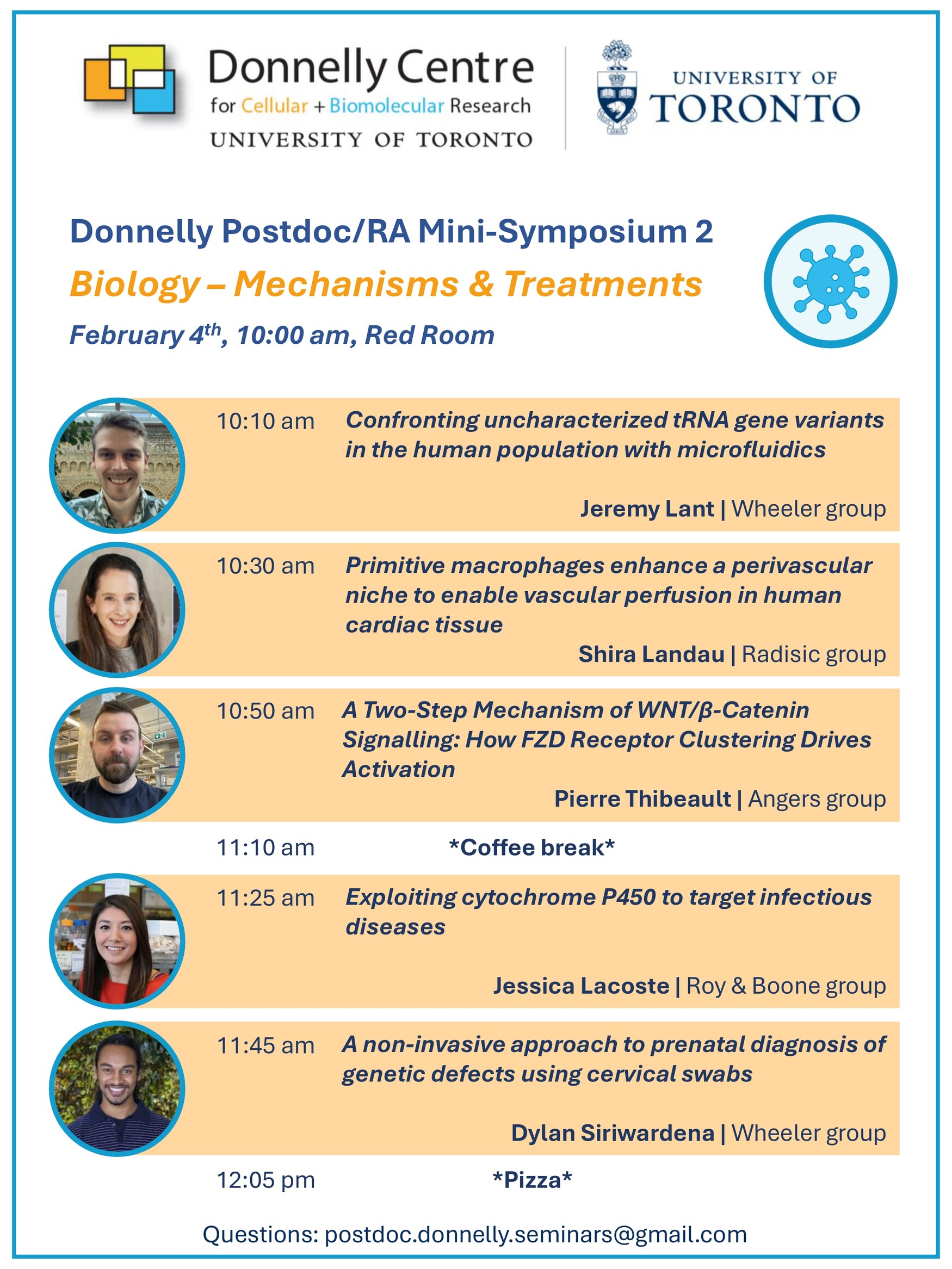 Donnelly Centre Postdoctoral Fellow/Research Associate Mini-Symposia Poster