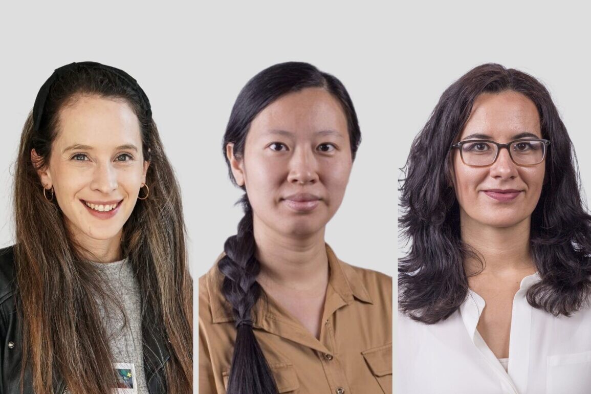 Composite of headshots of Shira Landau, Yimu Zhao and Milica Radisic