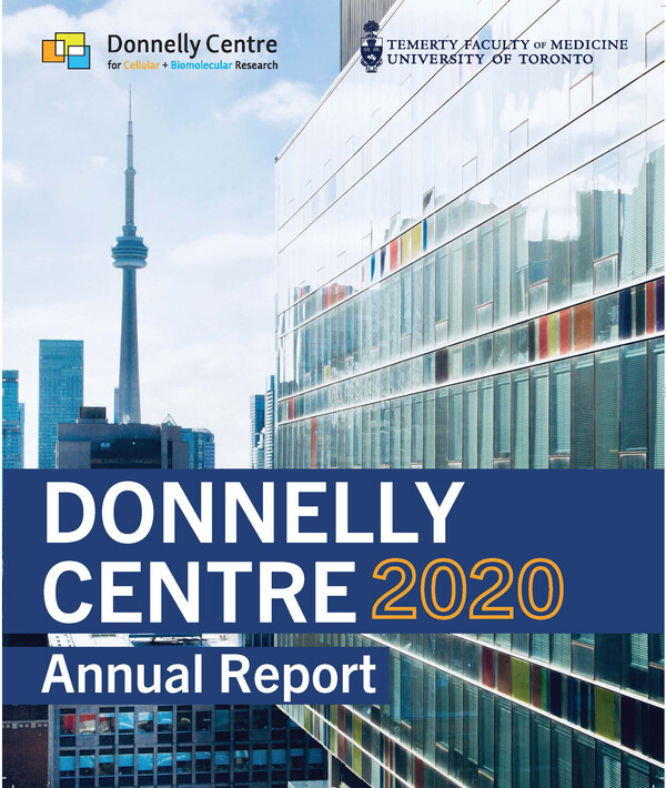 cover page of Donnelly centre 2020 annual report